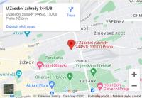 Mapa - U Zásobní zahrady 2445/8, Praha 3